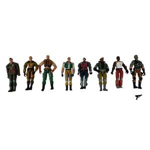 GI Joe 3.75 Figure Lot 8 Duke Stalker Blowtorch Beach Head Hi-Tech